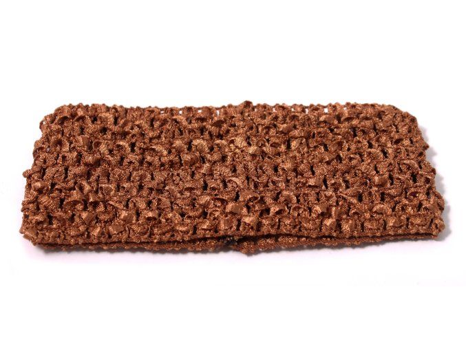 Elastická čelenka síťovaná - široká, tmavé barvy