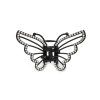 Kovový skřipec - motýl s kamínky